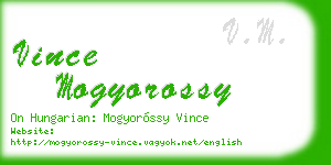 vince mogyorossy business card