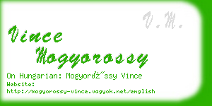 vince mogyorossy business card
